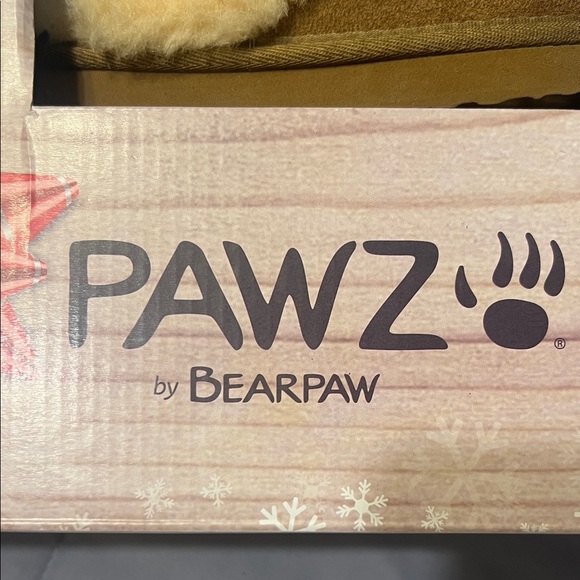 Pawz by BearPaw Women's Suede Slippers - Brown and Cream NIB Size 6 - Picture 2 of 9